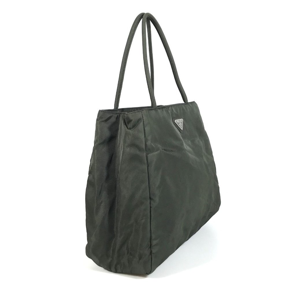 344154F V Prada Tote Bag Khaki Nylon - Picture 3 of 12
